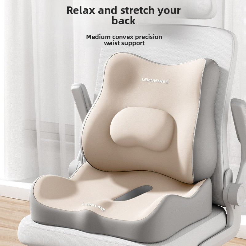 Ergonomic Lumbar Support Pillow for Office Chair & Car Seat – Memory Foam Lower Back Support Cushion for Pain Relief & Posture Alignment