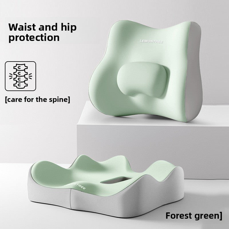 Ergonomic Lumbar Support Pillow for Office Chair & Car Seat – Memory Foam Lower Back Support Cushion for Pain Relief & Posture Alignment