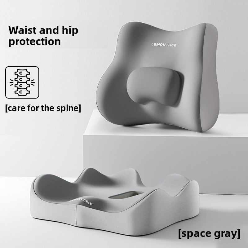 Ergonomic Lumbar Support Pillow for Office Chair & Car Seat – Memory Foam Lower Back Support Cushion for Pain Relief & Posture Alignment