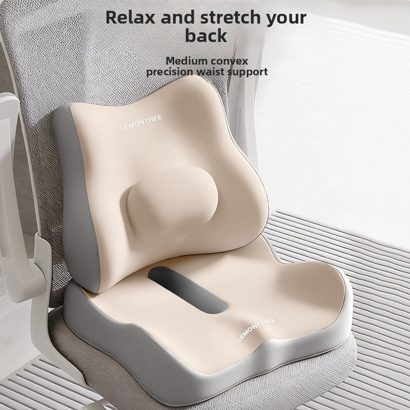 Ergonomic Lumbar Support Pillow for Office Chair & Car Seat – Memory Foam Lower Back Support Cushion for Pain Relief & Posture Alignment